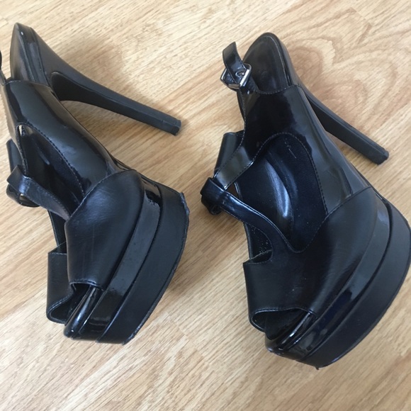 Jessica Simpson Bansi Black Platform Heels 6.5 - Picture 2 of 4